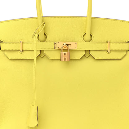 Hermes Epsom Birkin 35 Lime 8 of 12
