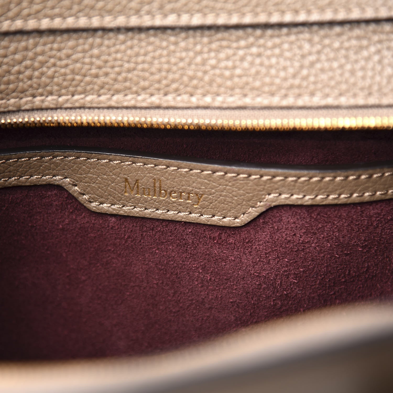 Mulberry Small Classic Grain Mini Zipped Bayswater Clay 7 of 8