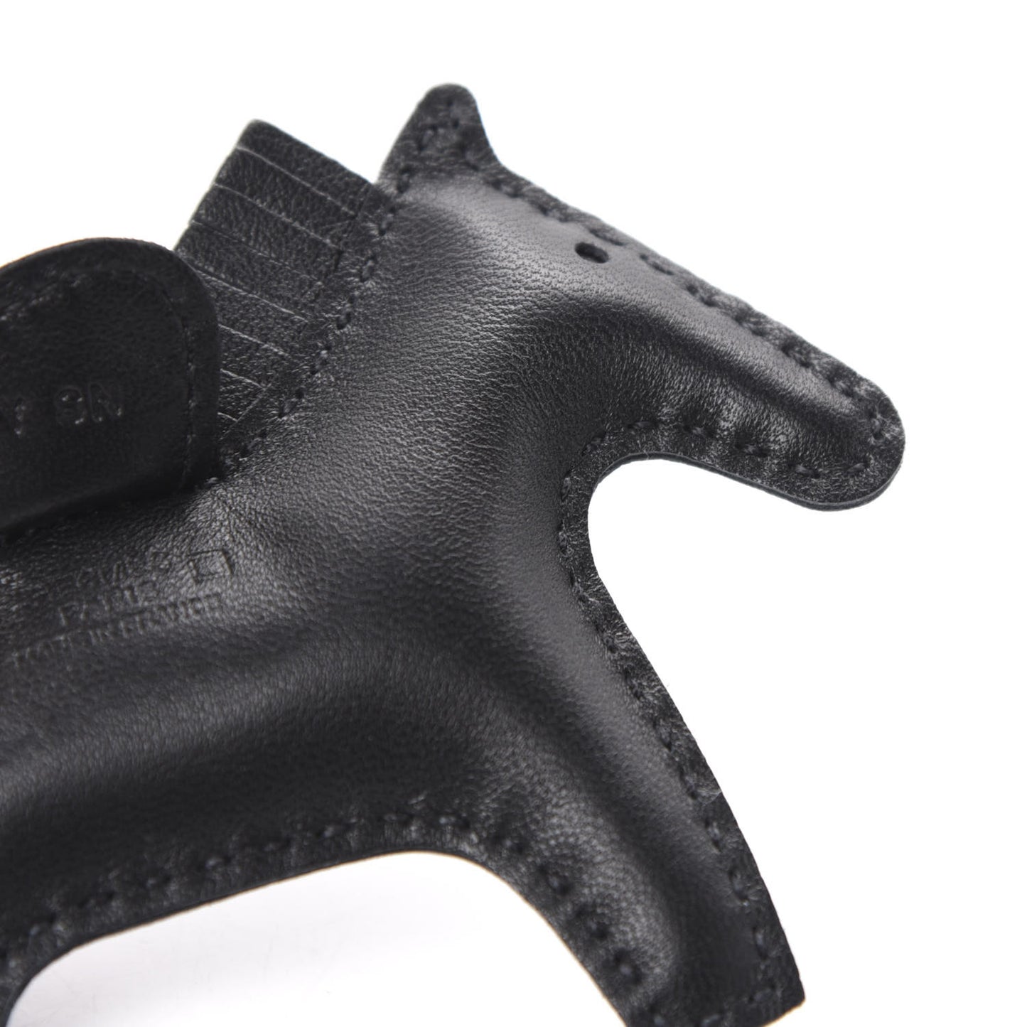 Milo Lambskin Matte Alligator Touch Grigri Rodeo Horse Bag Charm PM So Black