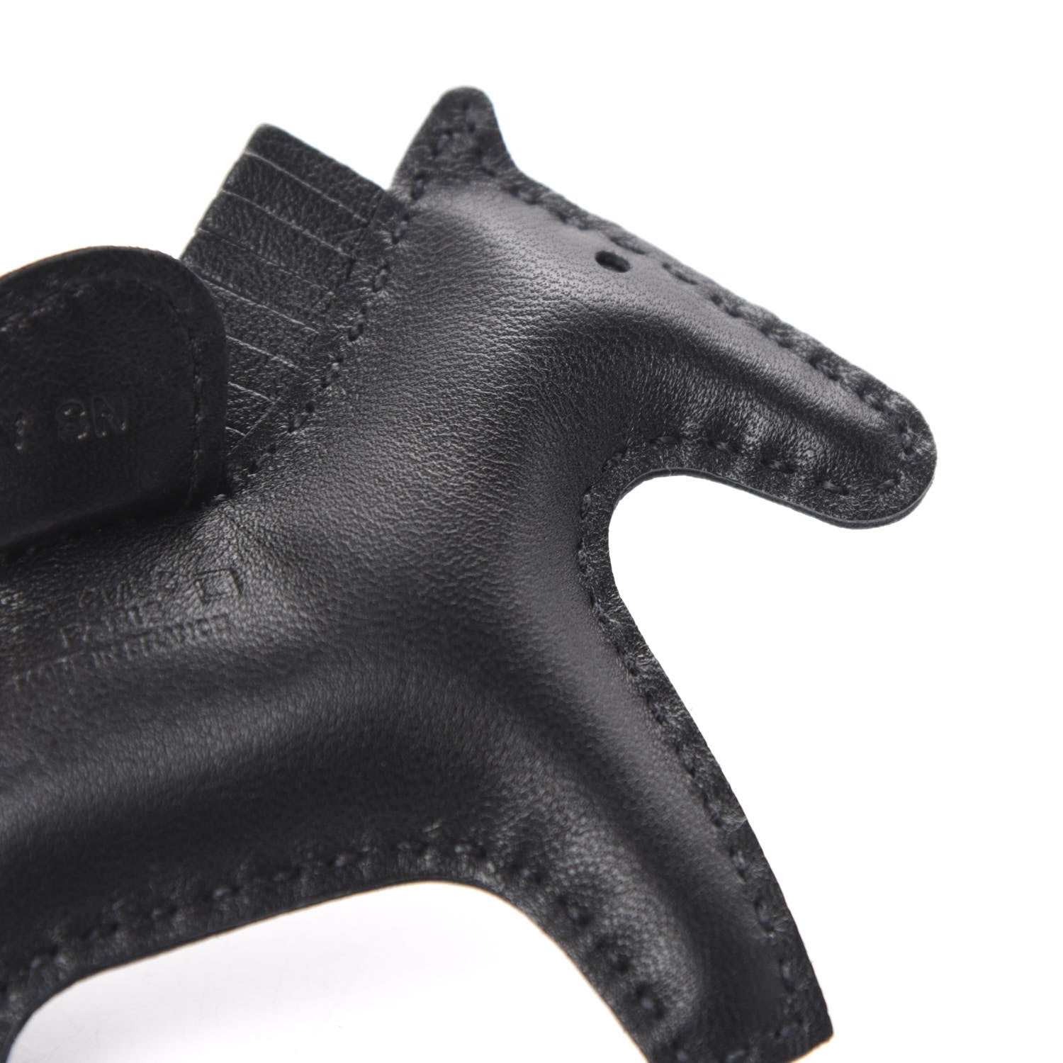 Hermes Milo Lambskin Matte Alligator Touch Grigri Rodeo Horse Bag Charm PM So Black 3 of 4
