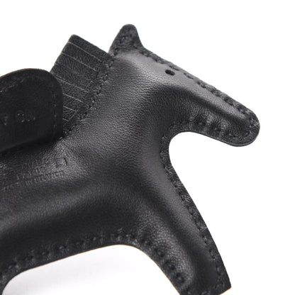 Hermes Milo Lambskin Matte Alligator Touch Grigri Rodeo Horse Bag Charm PM So Black 3 of 4