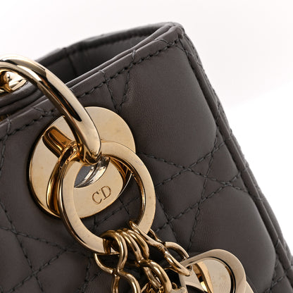 Christian Dior Lambskin Cannage Small Lady Dior Grey 14 of 17