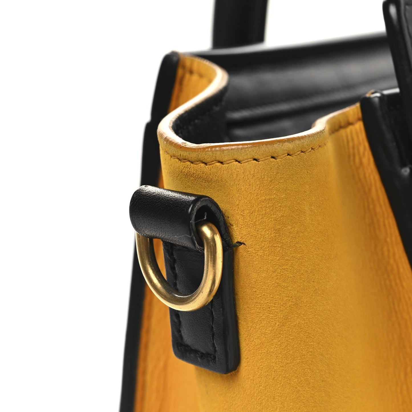 Elephant Calfskin Nano Tri-Color Luggage Yellow