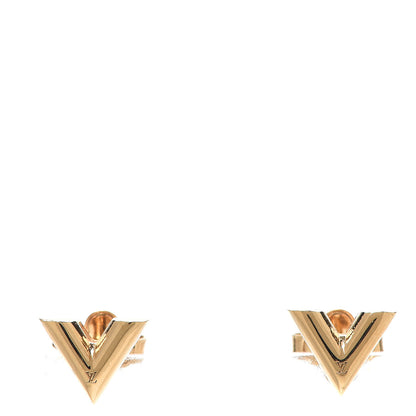 Louis Vuitton Brass Essential V Stud Earrings Gold 1 of 6