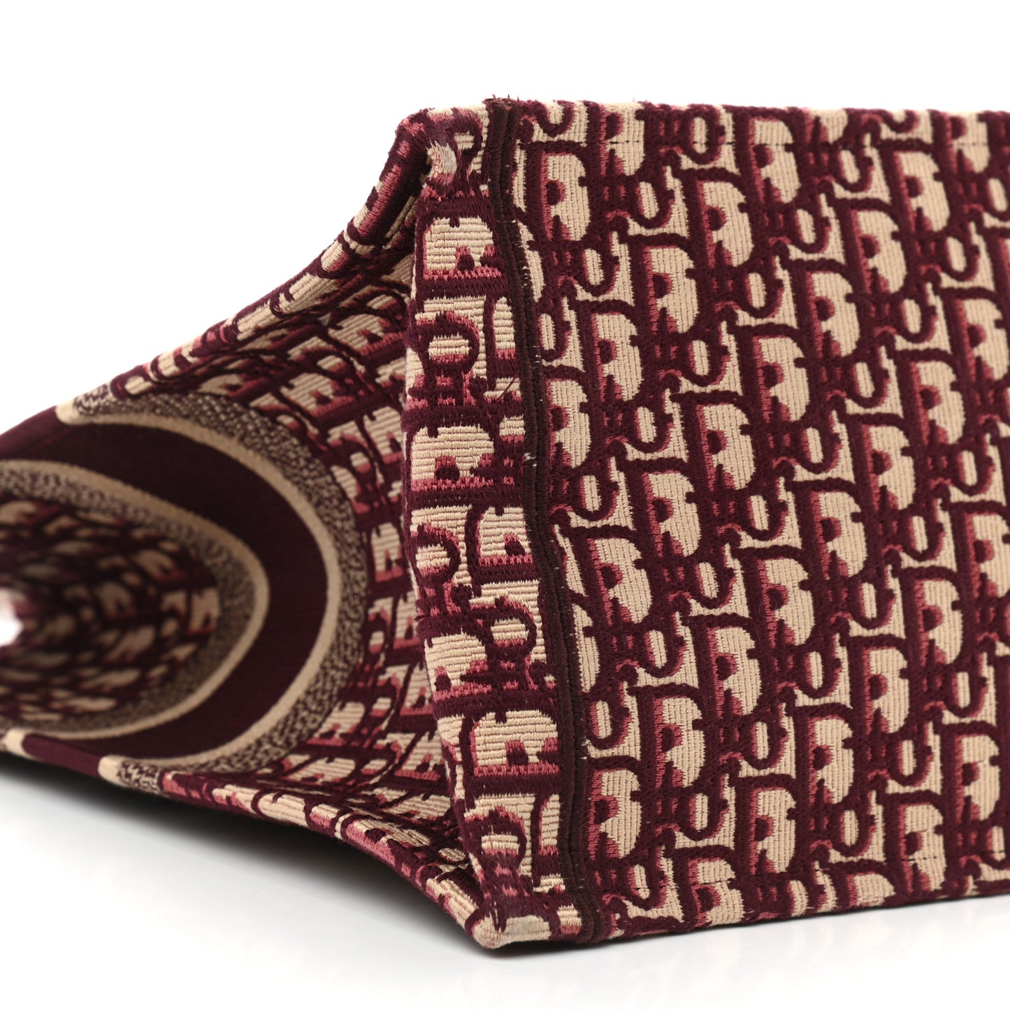 Oblique Large Book Tote Burgundy Multicolor