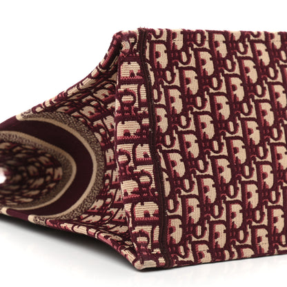 Christian Dior Oblique Large Book Tote Burgundy Multicolor 8 of 11