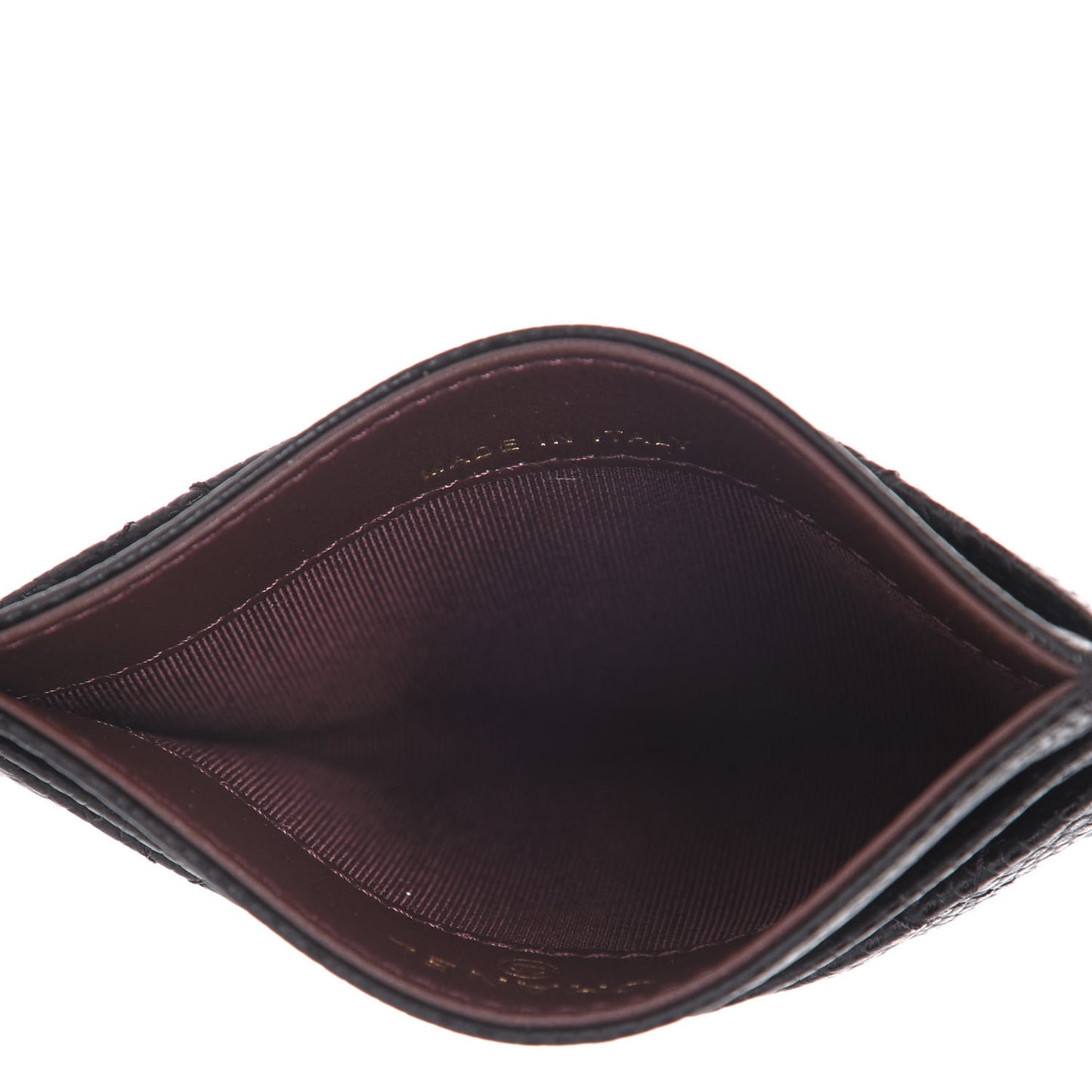 Caviar Quilted Card Holder Black