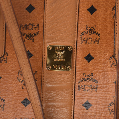 MCM Visetos Medium Liz Reversible Shopper Tote Cognac 9 of 28