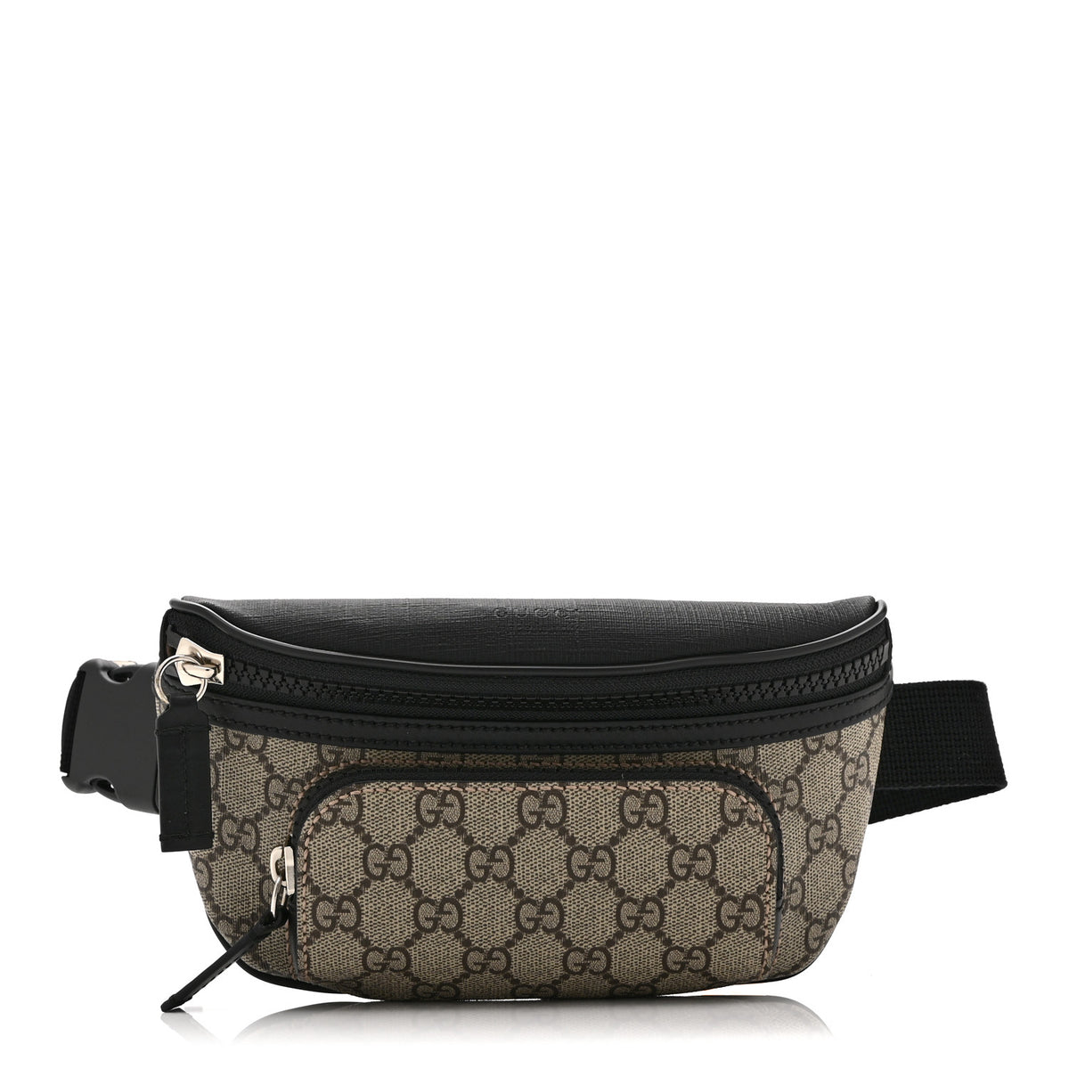 Gucci GG Supreme Monogram Belt Bag Black 1 of 10