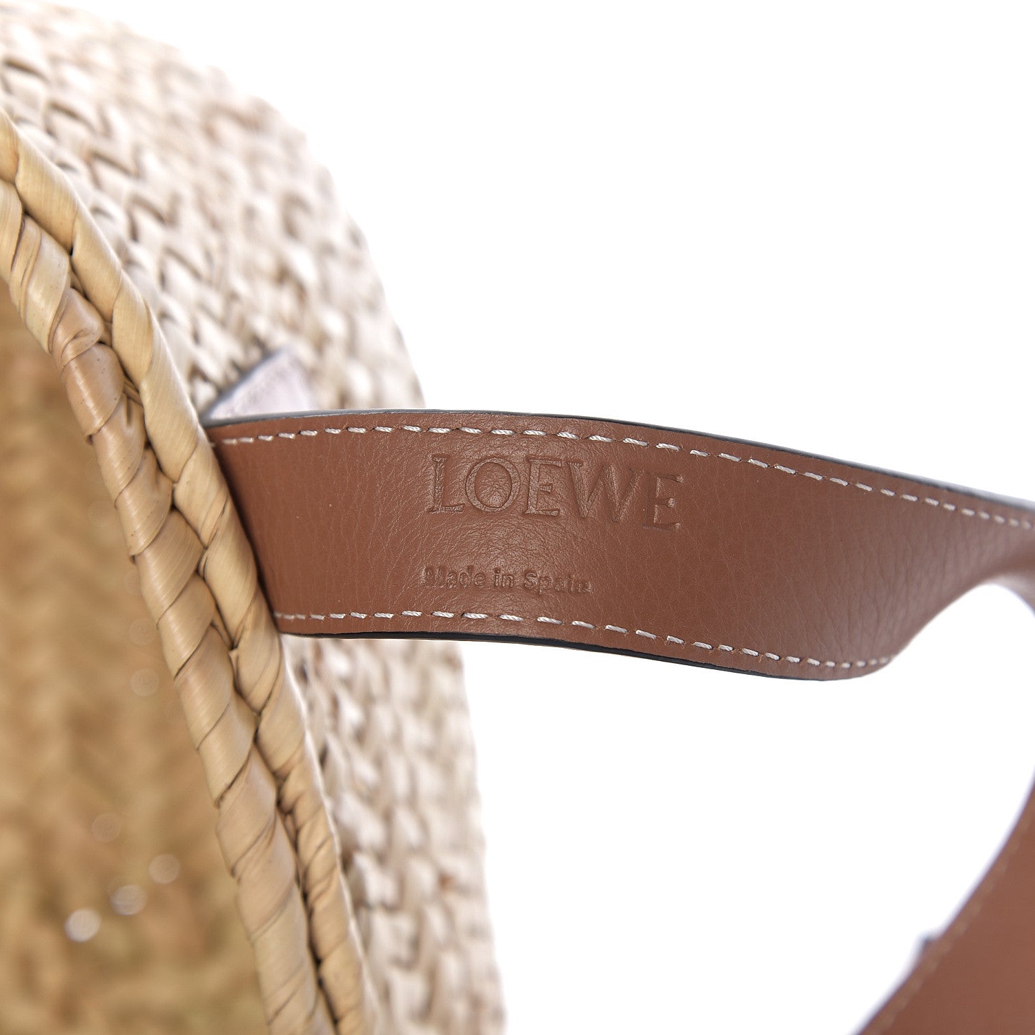 Loewe Raffia Small Basket Tote Bag Natural Tan 5 of 8
