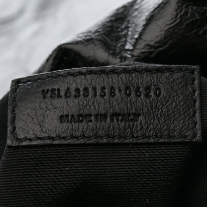 Saint Laurent Crinkled Calfskin Matelasse Monogram Medium Niki Chain Satchel Black 8 of 12