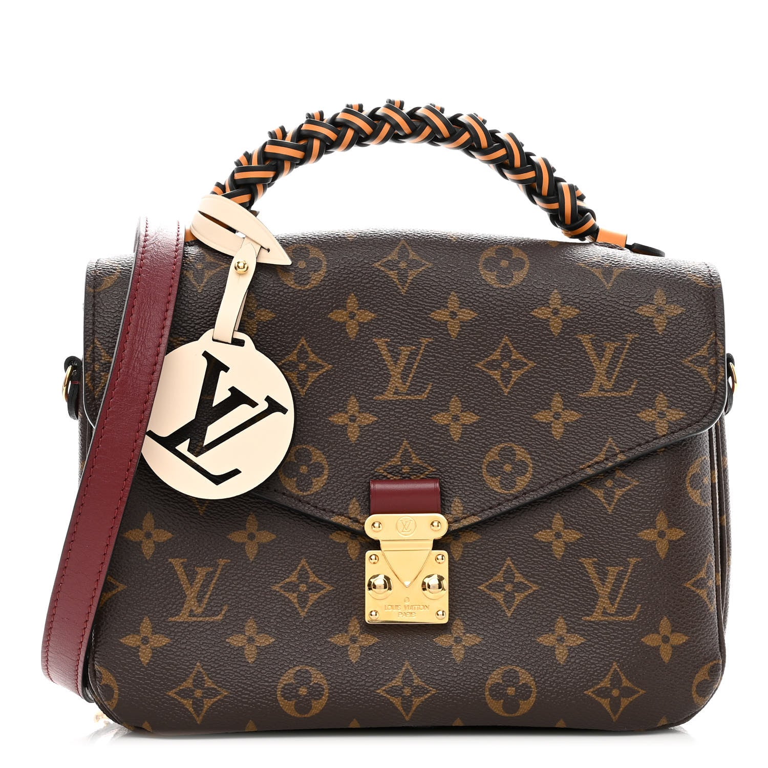 Louis Vuitton Monogram Braided Pochette Metis Safran 1 of 9