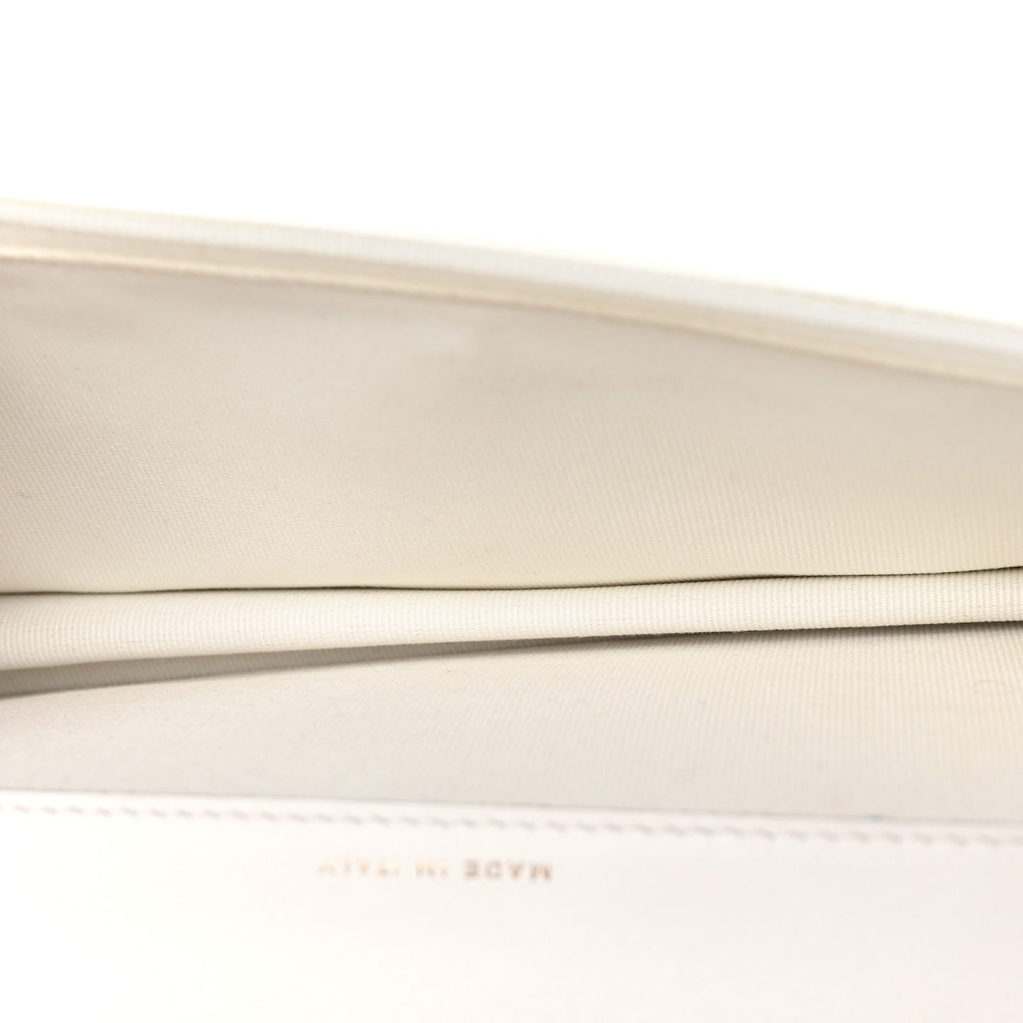 Caviar Quilted Camellia Clutch With Chain White