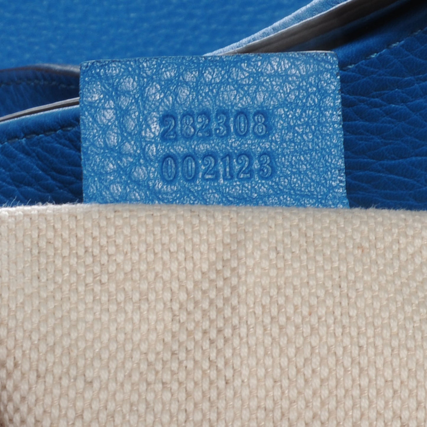 Pebbled Calfskin Large Soho Shoulder Bag Riviera Blue