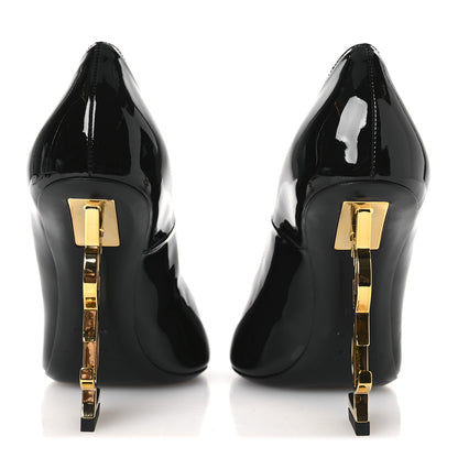 Saint Laurent Patent Opyum 110 Pumps 38 Black Gold 6 of 12