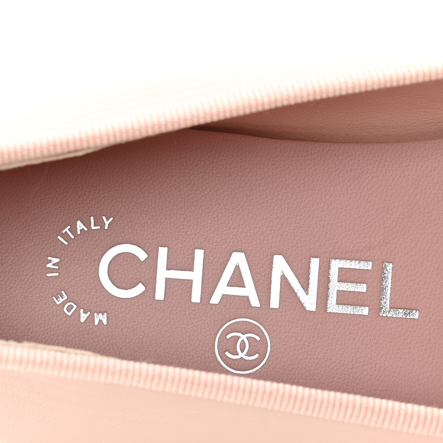 Chanel Lambskin Cap Toe CC Ballerina Flats 37 Light Pink Dark Pink 8 of 9