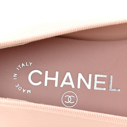 Chanel Lambskin Cap Toe CC Ballerina Flats 37 Light Pink Dark Pink 8 of 9