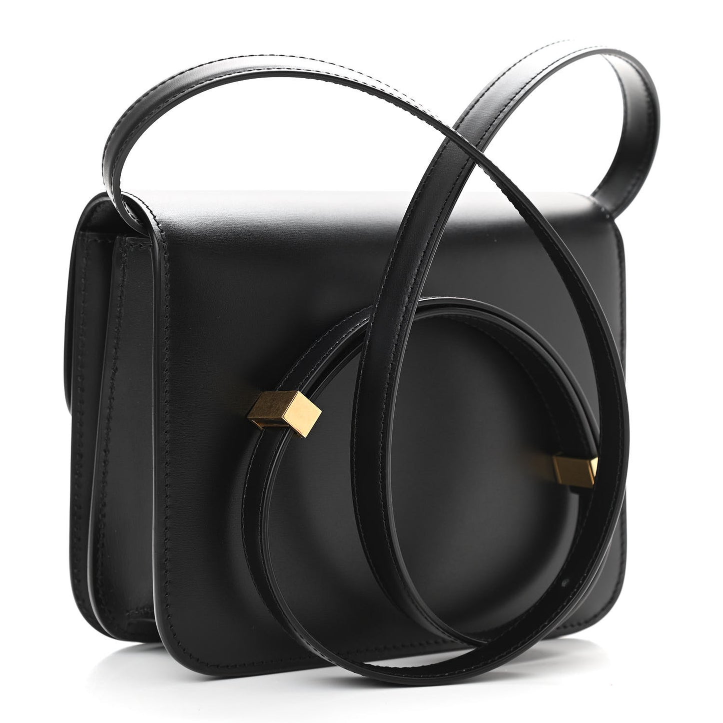 Box Calfskin Teen Classic Box Flap Bag Black