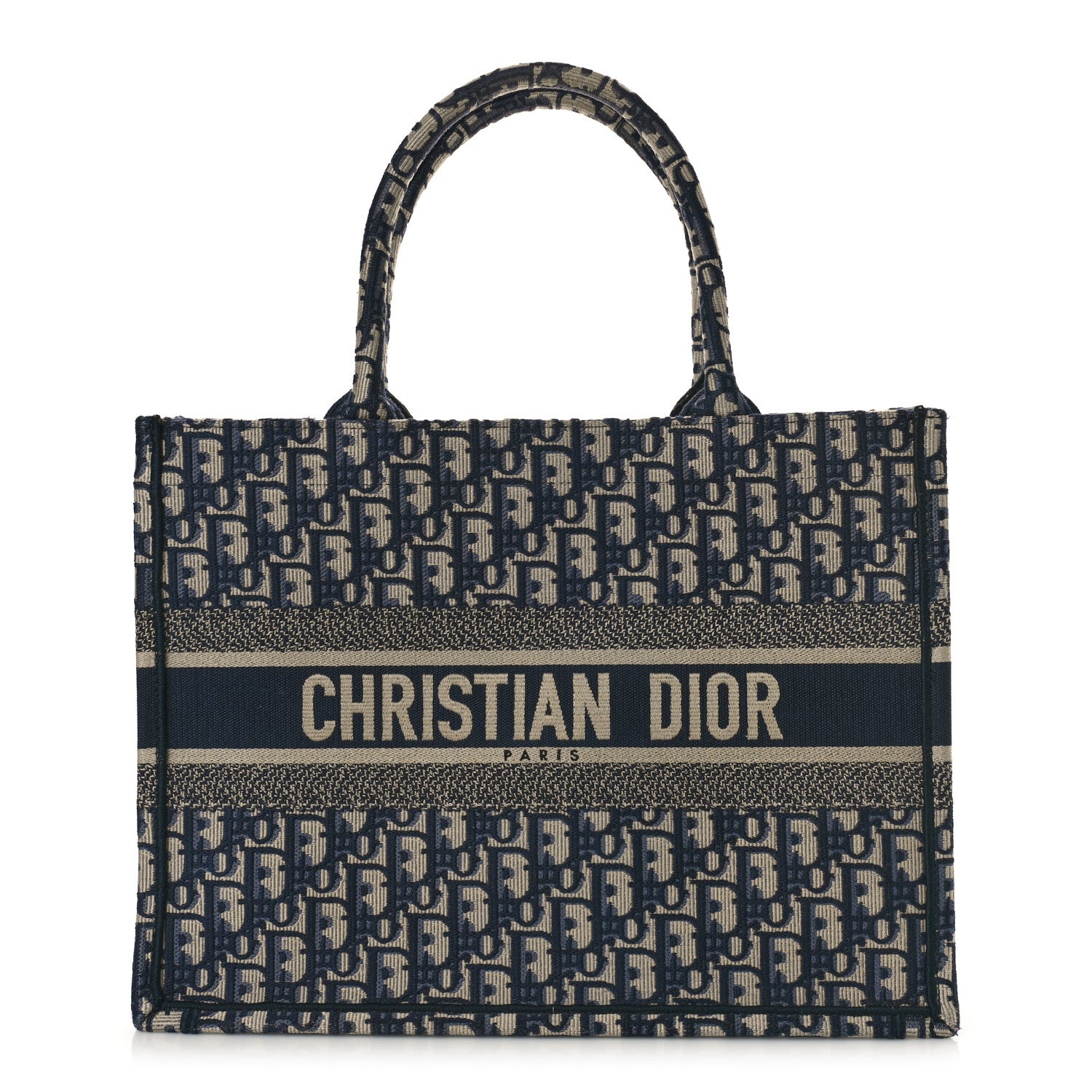 Christian Dior Oblique Medium Book Tote Blue Multicolor 1 of 9