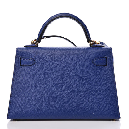 Hermes Epsom Mini Kelly Sellier 20 Bleu Electrique 4 of 35