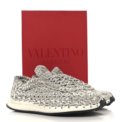Valentino Garavani Fabric Crochet Mens Low Top Sneakers 44 Pastel Grey 12 of 12