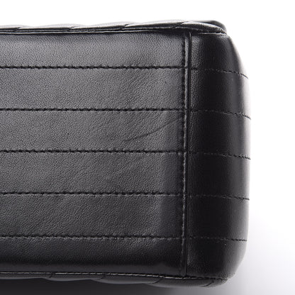 Chanel Lambskin Chevron Quilted Maxi Double Flap So Black 10 of 14