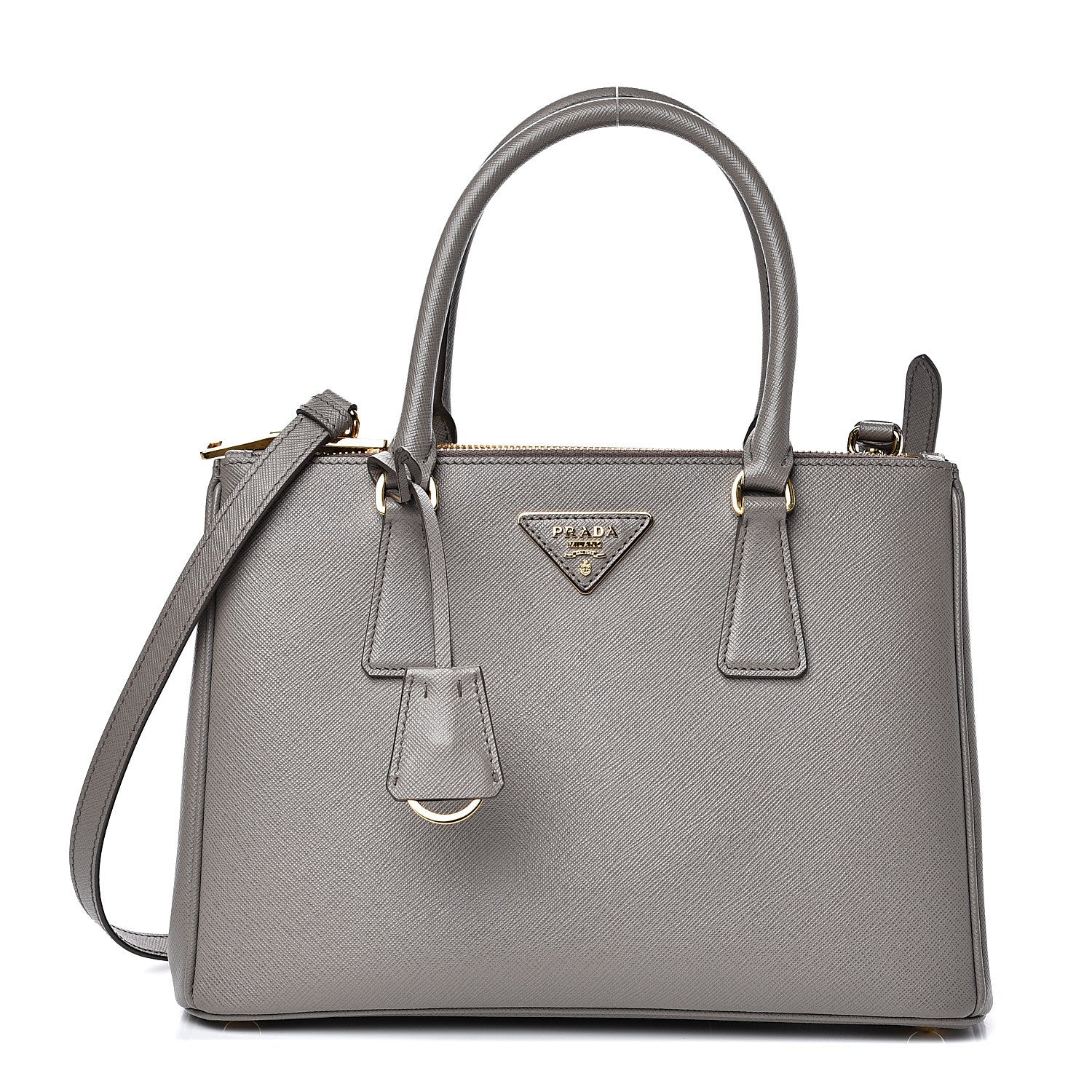 Prada Saffiano Small Galleria Double Zip Tote Argilla 1 of 10