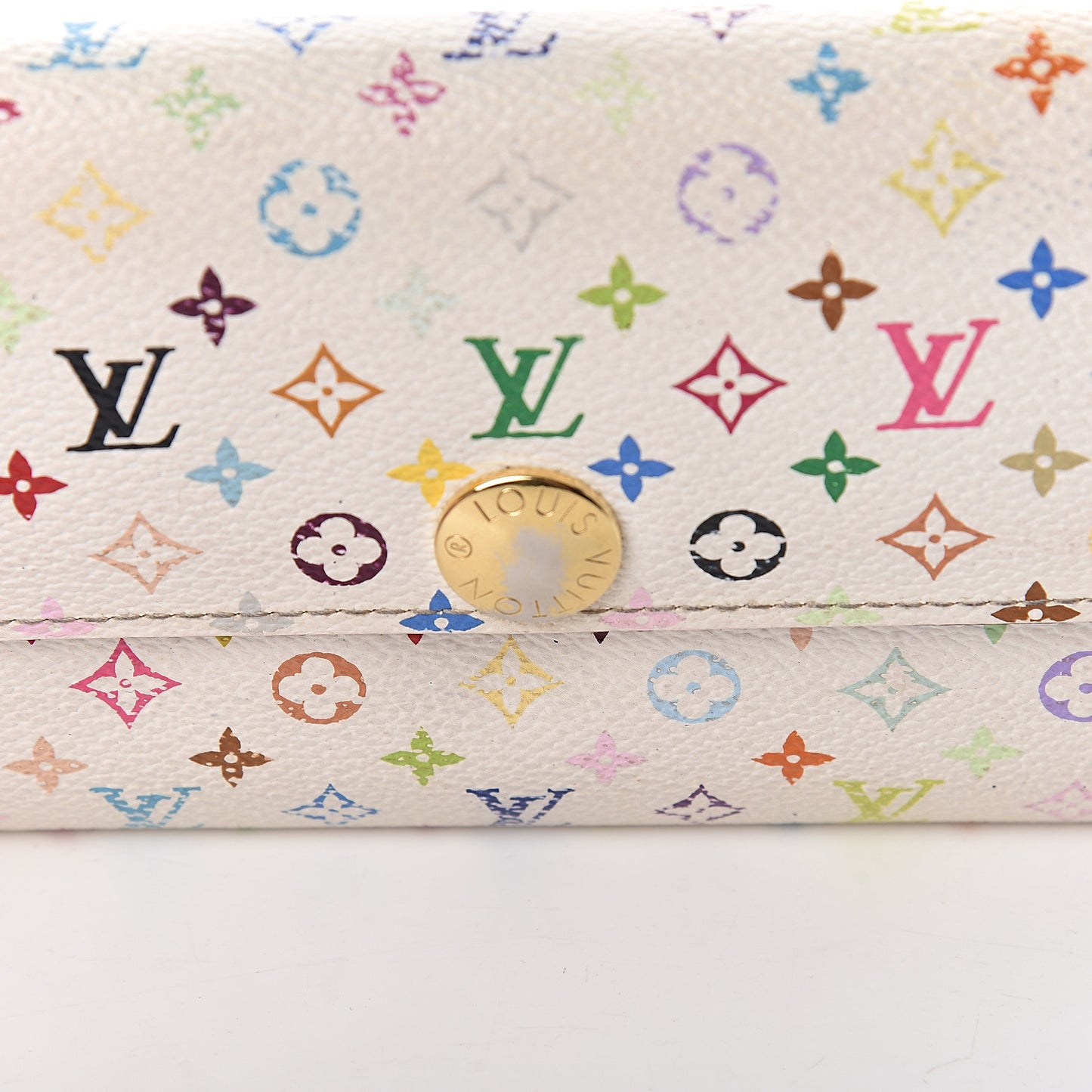 Monogram Multicolor Sarah Wallet White