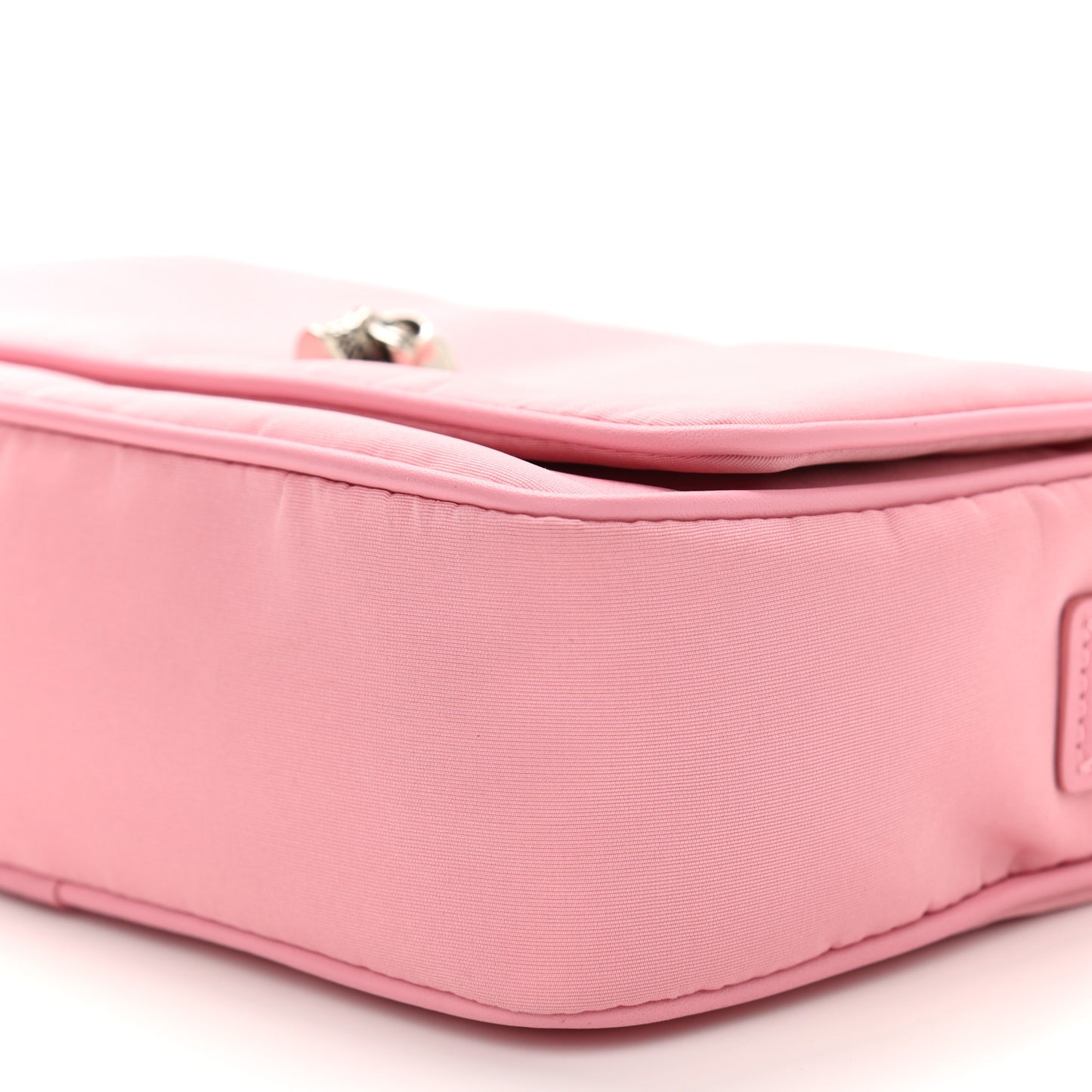Nylon Skull Camera Crossbody Bag Pink