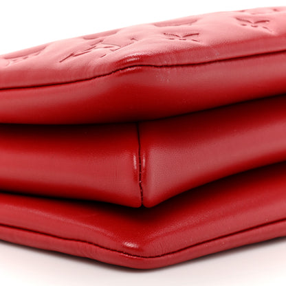 Louis Vuitton Mother of Pearl Lambskin Embossed Monogram Coussin BB Red Green 10 of 15