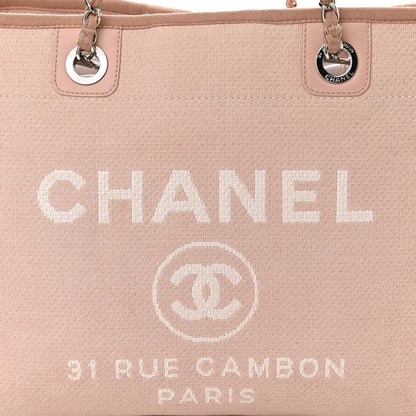 Chanel Canvas Small Deauville Tote Rose Pink 7 of 9