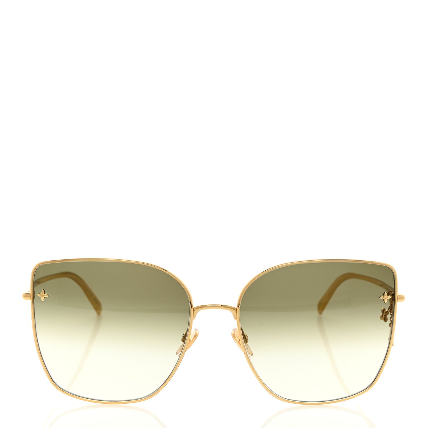 Metal LV Charm Cat Eye Sunglasses Z1720U Gold