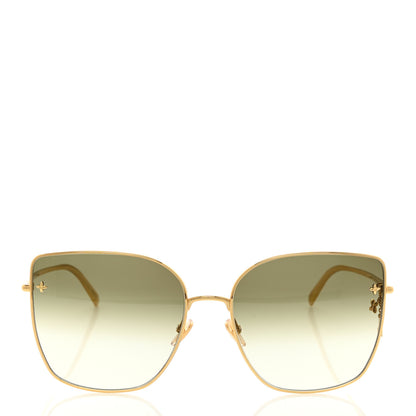 Louis Vuitton Metal LV Charm Cat Eye Sunglasses Z1720U Gold 3 of 9