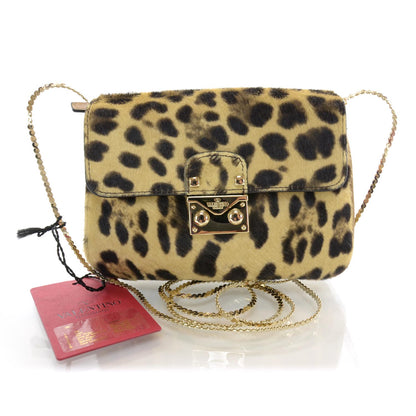 Valentino Garavani Leopard Print Calf Hair Rockstud Shoulder Bag 1 of 7