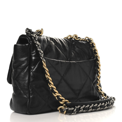 Chanel Lambskin Quilted Large Chanel 19 Flap Black 3 of 11