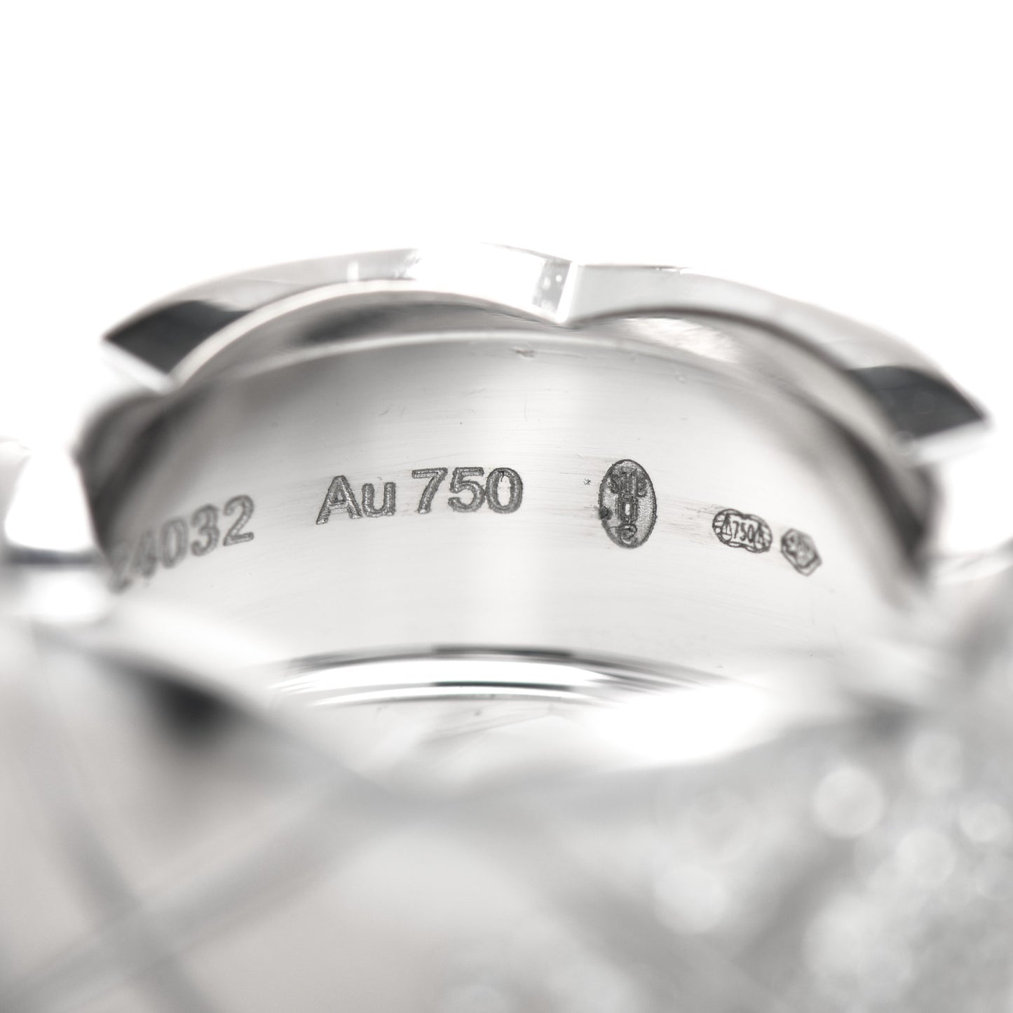 18K White Gold Diamond Large Coco Crush Ring 52 6