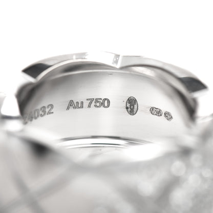 Chanel 18K White Gold Diamond Large Coco Crush Ring 52 6 5 of 5