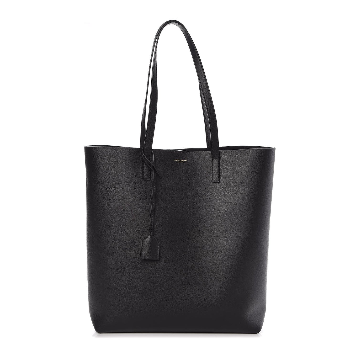 Calfskin Medium Shopping Tote Black