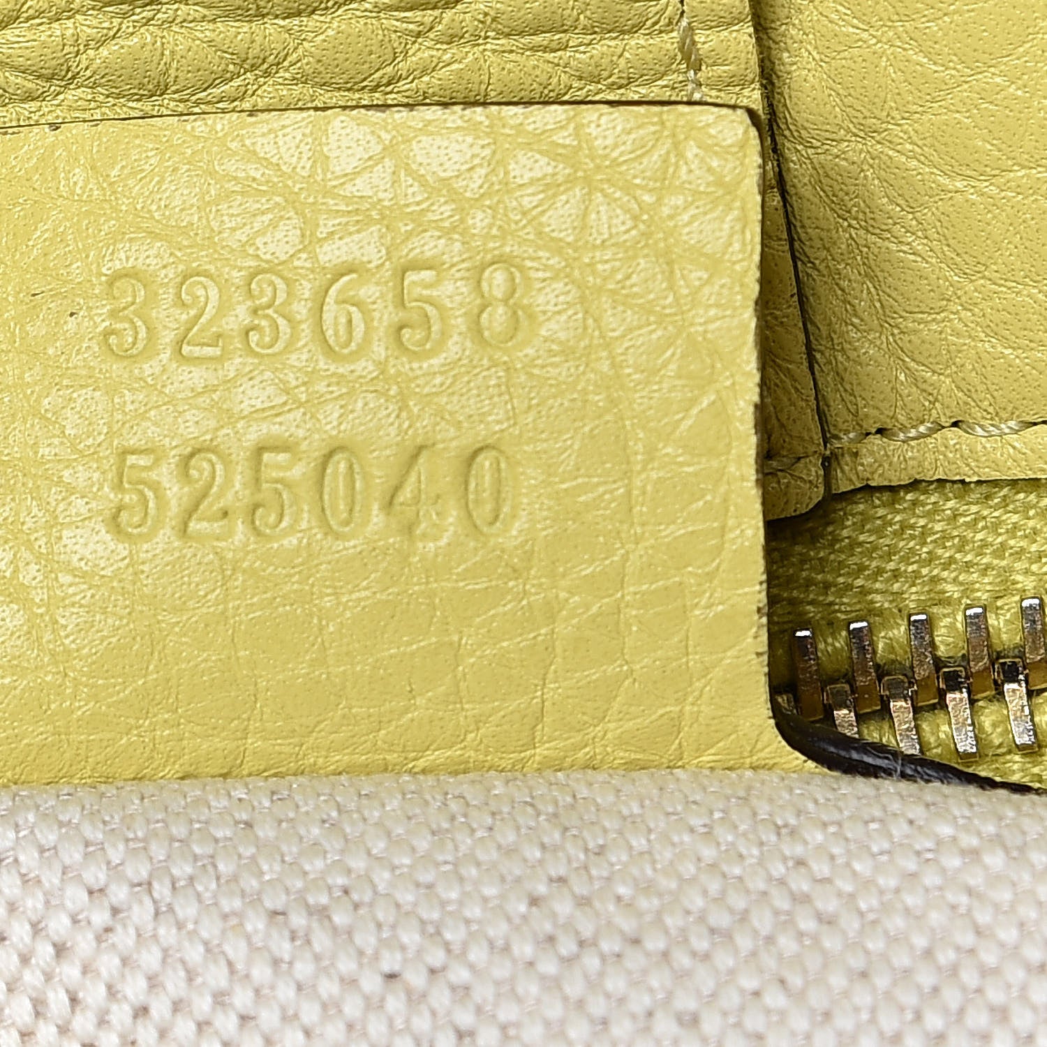 Gucci Calfskin Large Bamboo Shopper Tote Citrus 8 of 12
