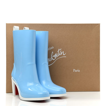 Christian Louboutin PVC Loubirain 70MM Rain Boots 38 Blue 8 of 8