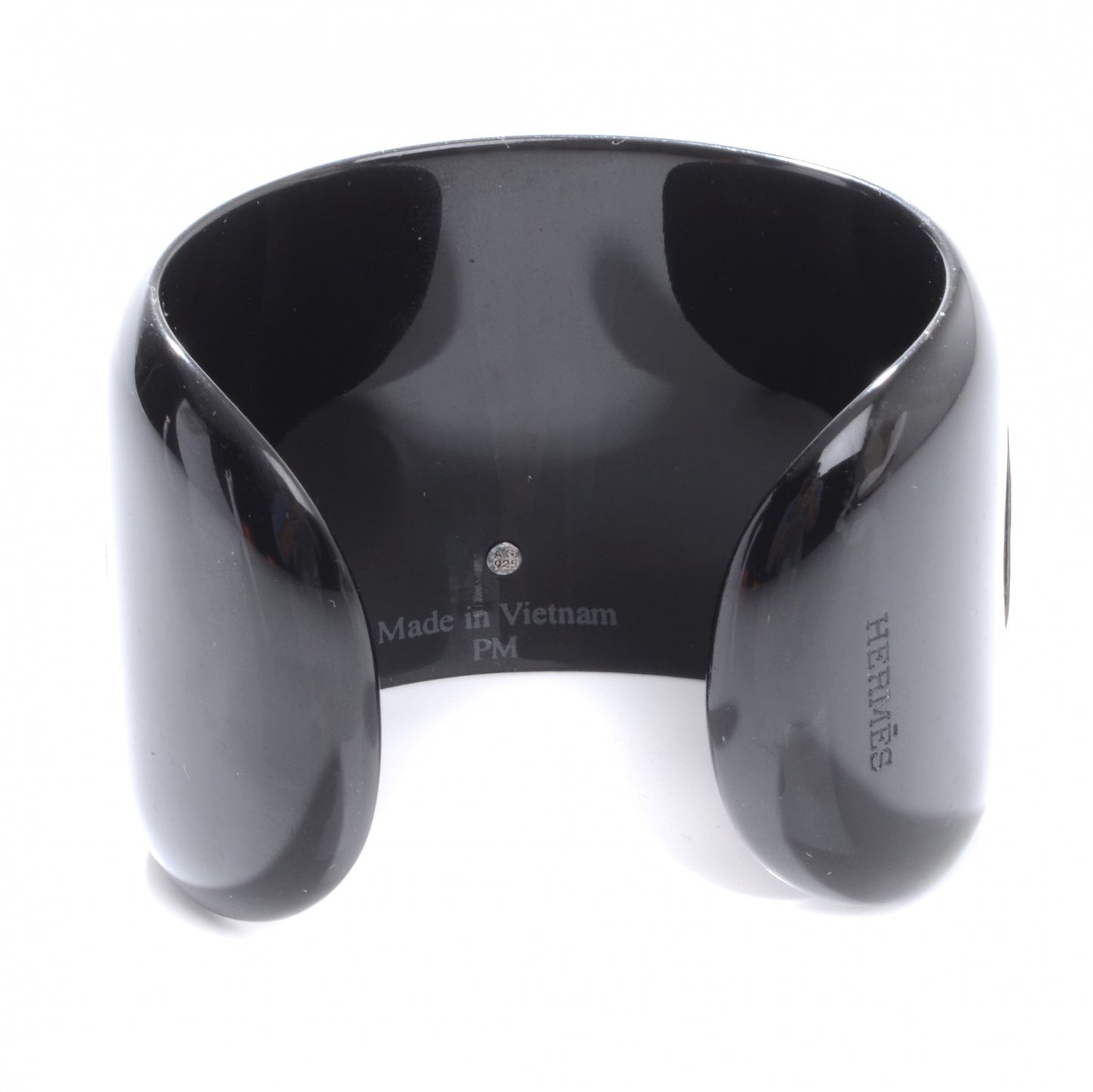 Horn Sterling Silver Cuff PM Black