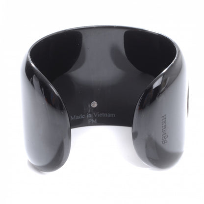 Hermes Horn Sterling Silver Cuff PM Black 4 of 7