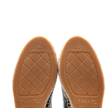 Chanel Lambskin CC Espadrilles 37 Black 8 of 8