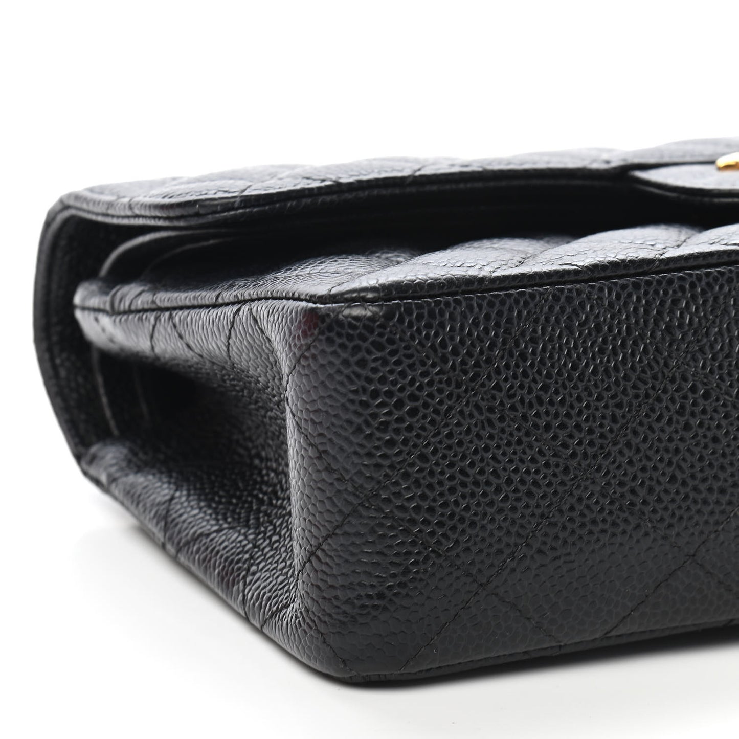 Caviar Quilted Small Double Flap Black