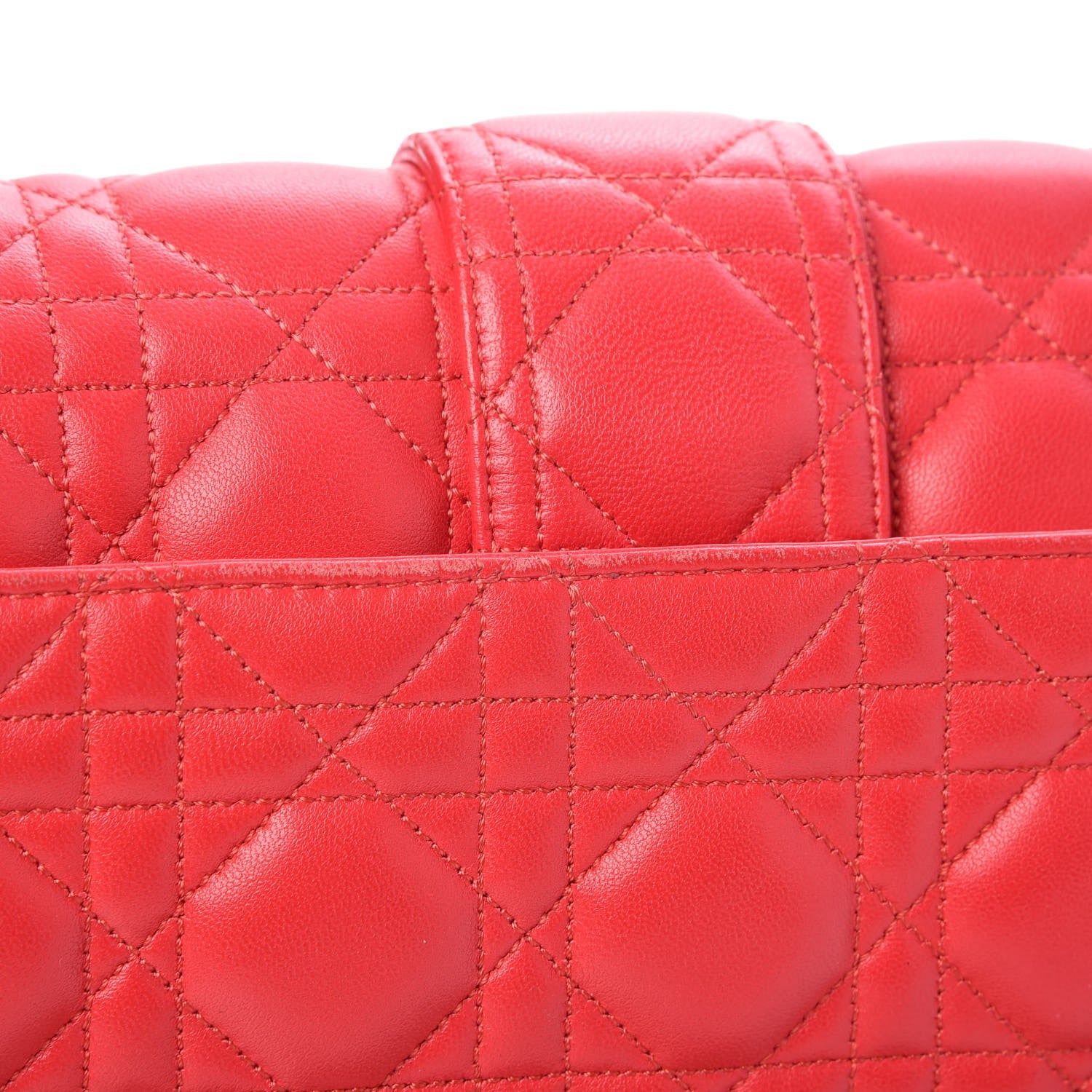 Christian Dior CHRISTIAN DIOR Lambskin Cannage Medium Miss Dior Flap Fuchsia 8 of 11