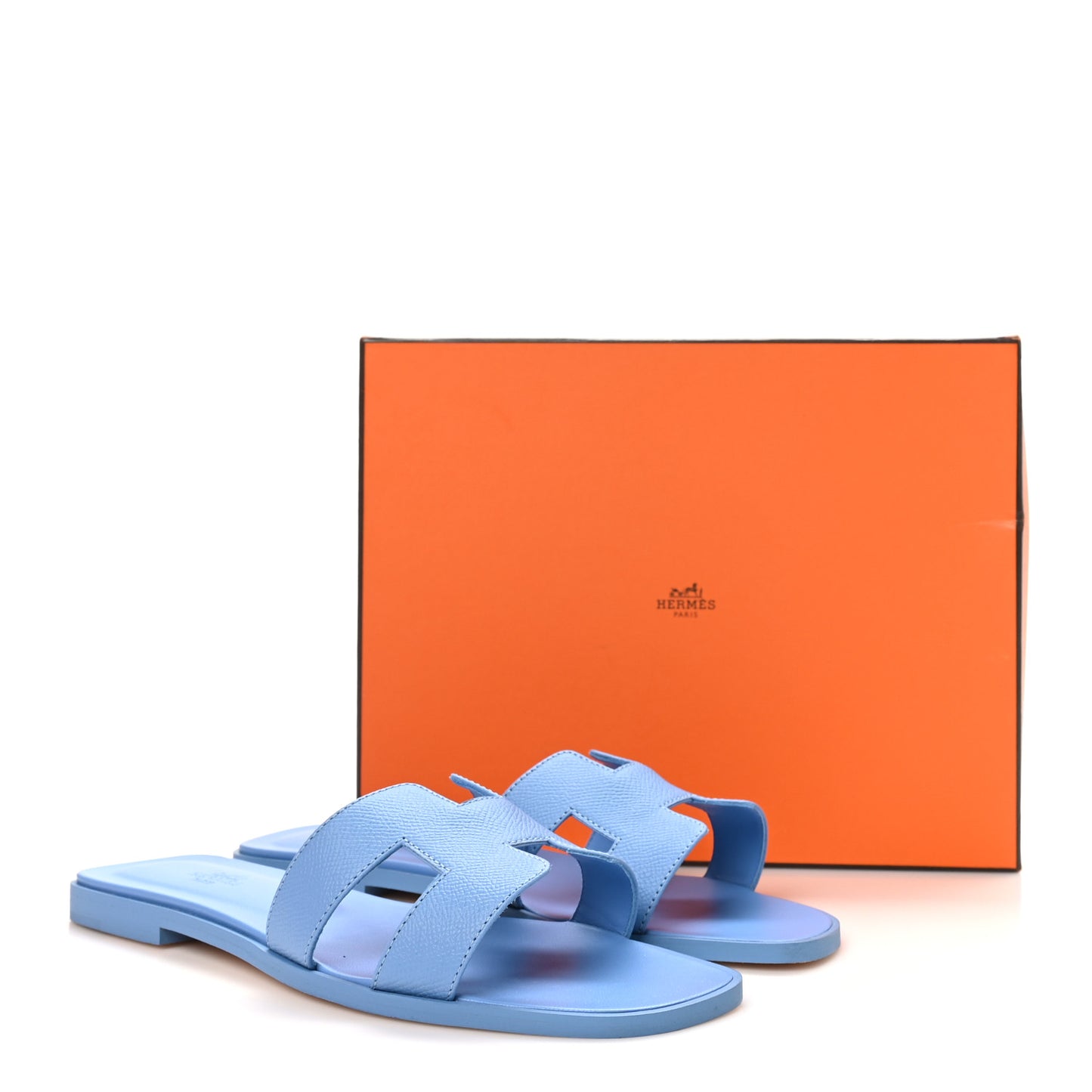 Calfskin Oran Sandals 40.5 Bleu Faience