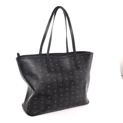 MCM Visetos Medium Reversible Shopper Tote Black 2 of 15