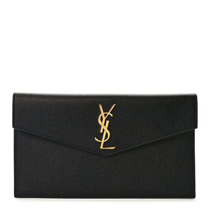 Saint Laurent Grain De Poudre Uptown Pouch Black 1 of 8
