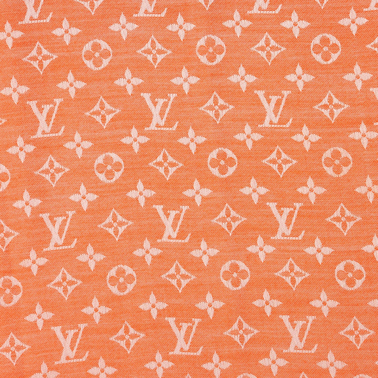 Wool Silk Monogram Denim Shawl Piment