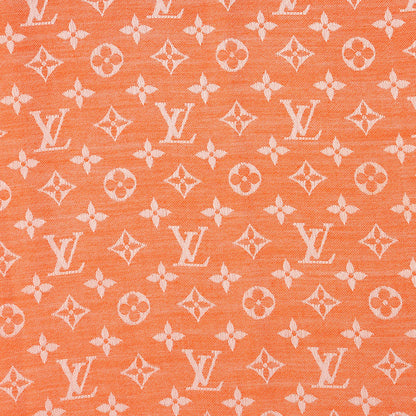 Louis Vuitton Wool Silk Monogram Denim Shawl Piment 1 of 5